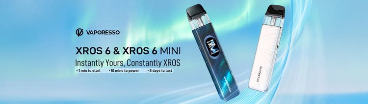 Vaporesso Xros 6 and Xros 6 Mini pod kits