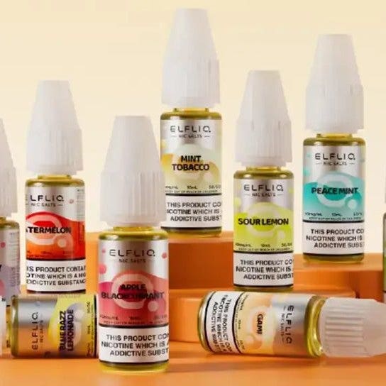 Elfliq nic salts: 40 flavours in 5mg, 10mg and 20mg